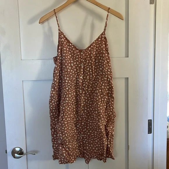 aerie | Dresses | Aerie Brown And Cream Mini Dress Large | Poshmark
